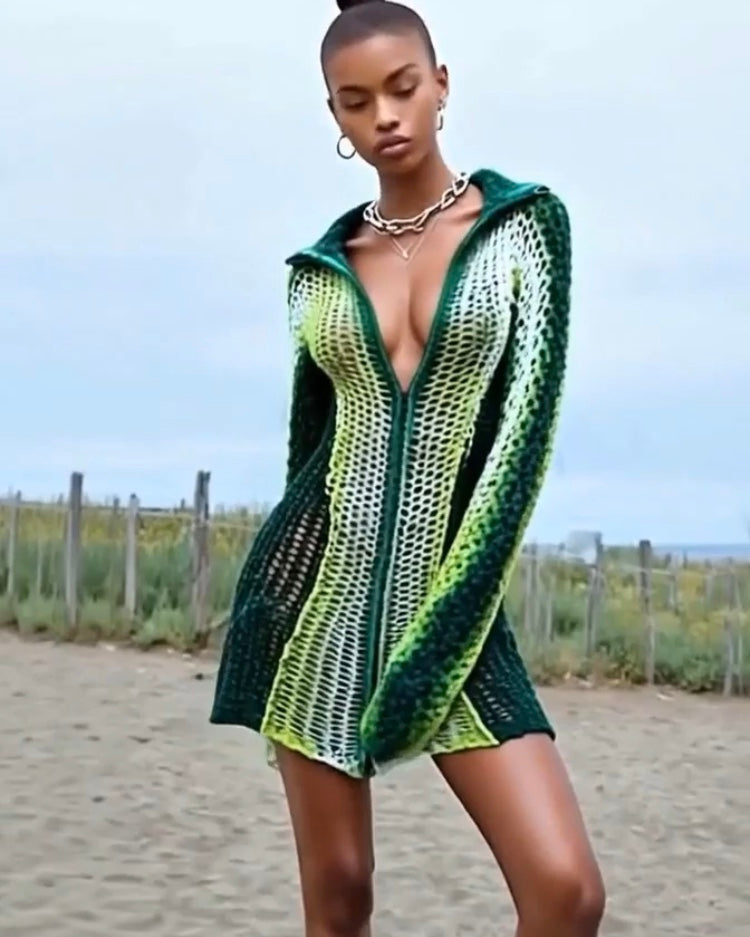 Ashore_Design_Knitted_Thin_Sweater_Dress_For_Beach_Getaway
