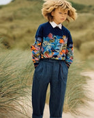 Ashore_Father_Son_Family_Seashore_Vacation_Long_Sleeve_tropical_Pattern_Cotton_Sweatshirt-2