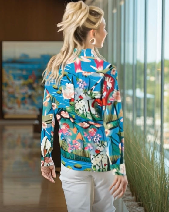 Ashore_Lily_Pond_Painting_Women_Graphic_long_Sleeve_Shirts-6