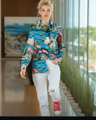 Ashore_Lily_Pond_Painting_Women_Graphic_long_Sleeve_Shirts