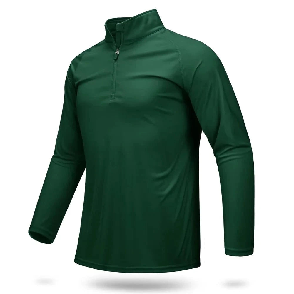Ashore Mens Shop UPF 50+ T-shirts Men's 1/4 Zip &nbsp;UV Protection Long Sleeve T shirts-5