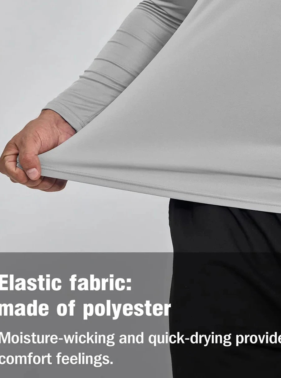 Ashore Mens Shop UPF 50+ T-shirts Men's 1/4 Zip &nbsp;UV Protection Long Sleeve T shirts-20