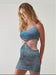Mermaid Knit Sweater Cover Ups Summer Beach See Though Mini Dresses