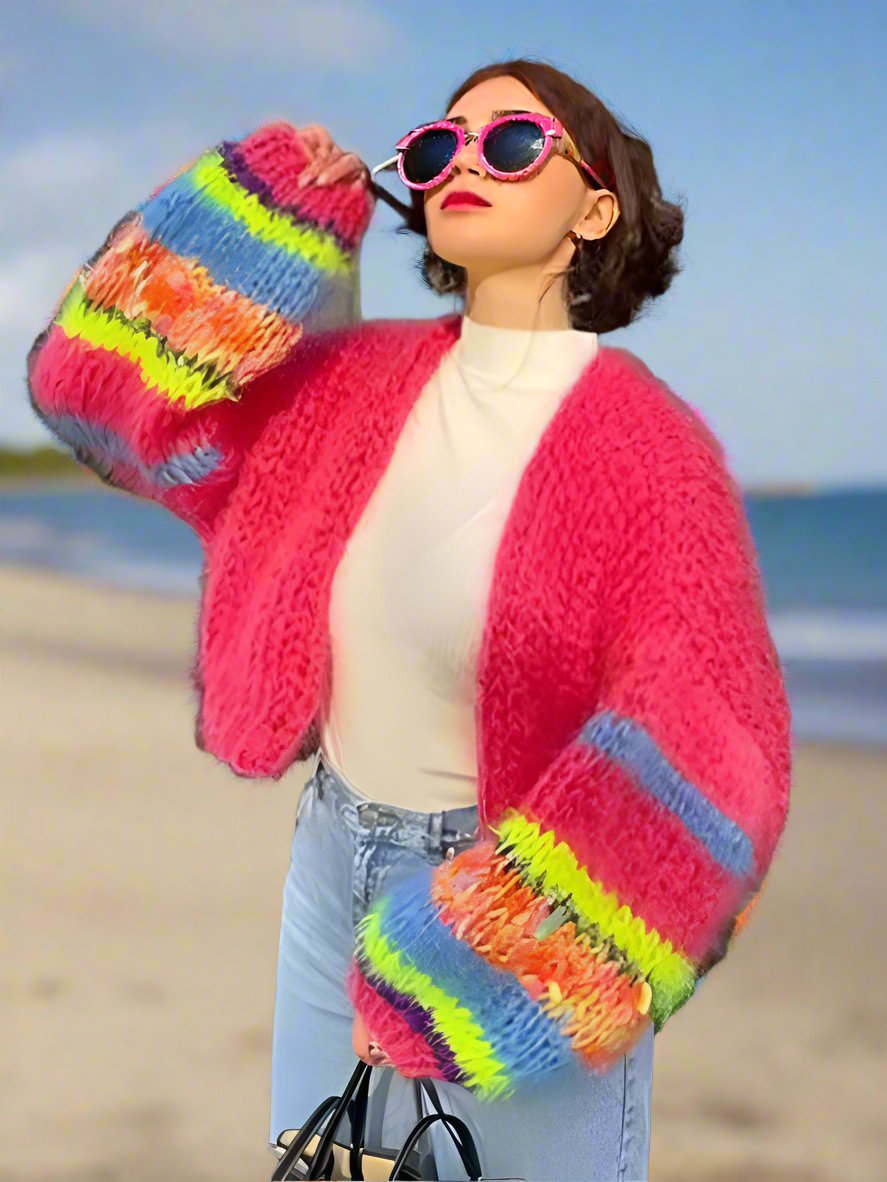 Ashore_Oversize_Short_Mohair_Sweater_Cardigan