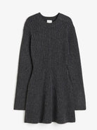 Ashore Shop-Womens-Solid-Ribbed-Knitted-Dress-Fashion-O-Neck-Long-Sleeve-Midi-Dresses-2