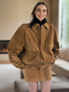 Ashore_Shop_2025_Women_s_Faux_Suede_Two_Piece_Outfit_Sets_Loose_bomber_jackets_and_mini_skirts-brown-2