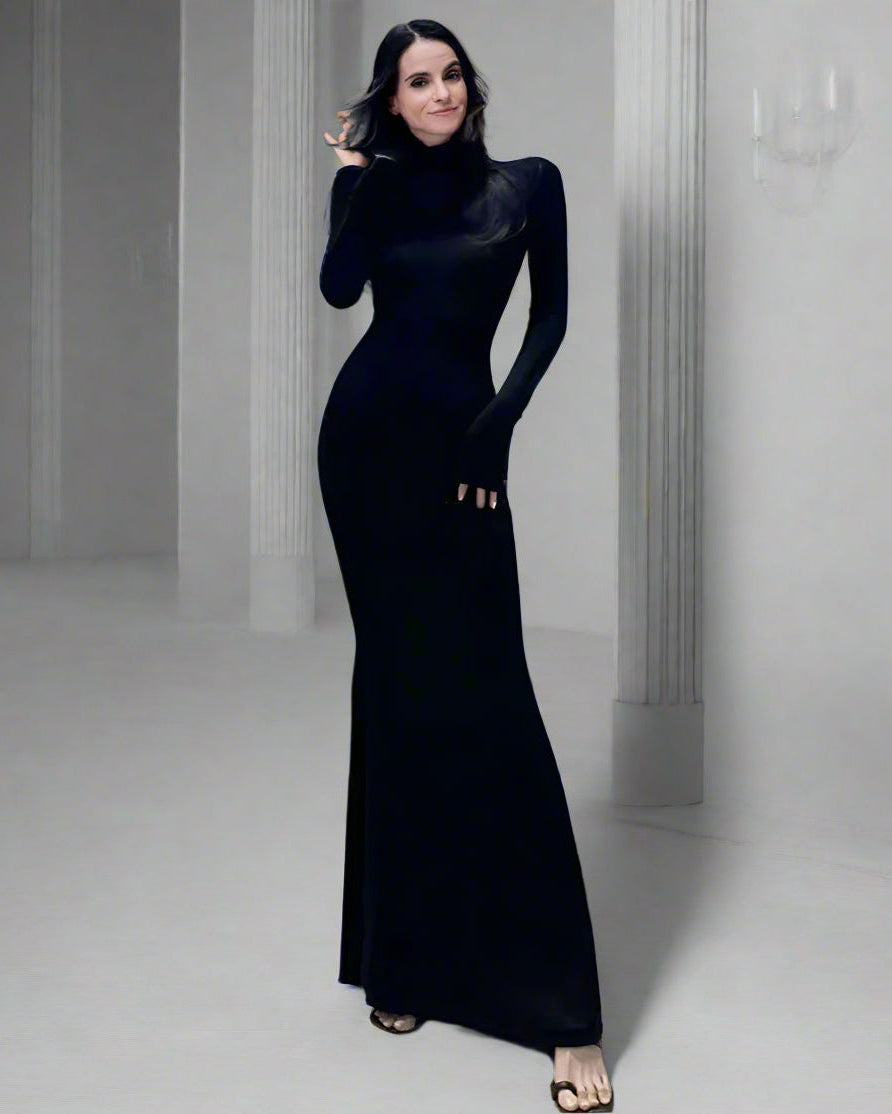 Ashore_Shop_Slim_super_long_knitted_dress_with_elegant_long_sleeves_and_a_dramatic_flare_hem_dresd-1