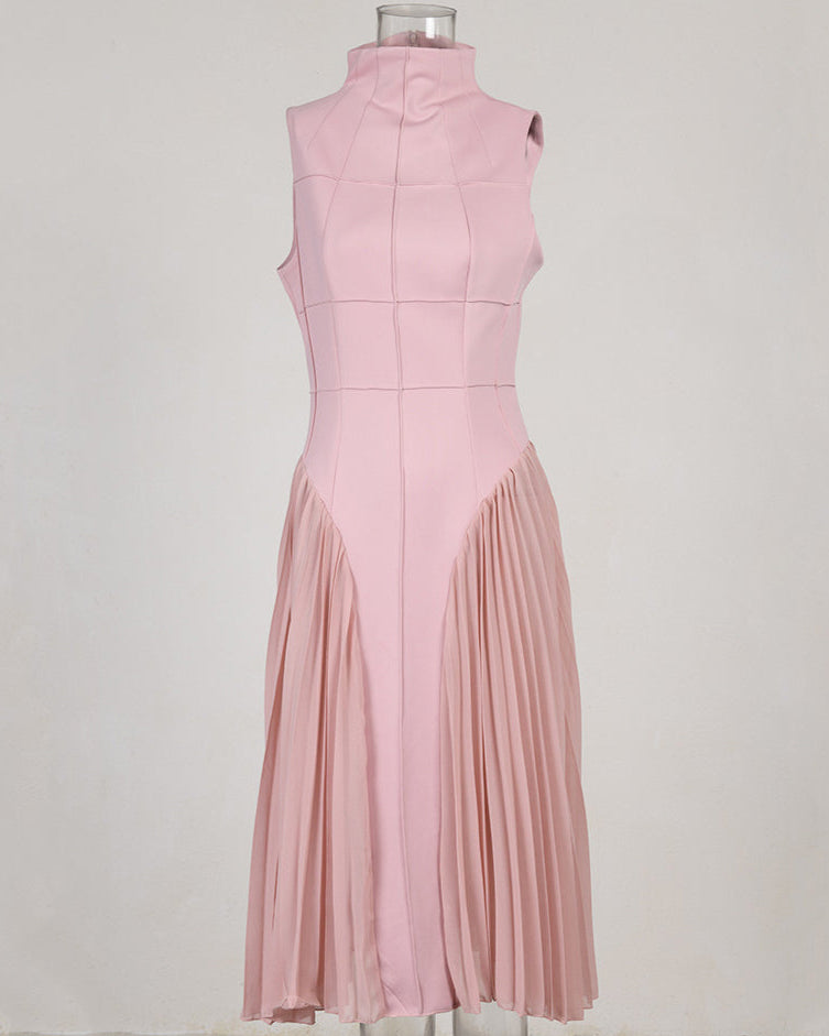 Ashore_Shop_Spring_Slim_Top_and_Pleated_Bottom_Sleeveless_Elegant_Dresses-2