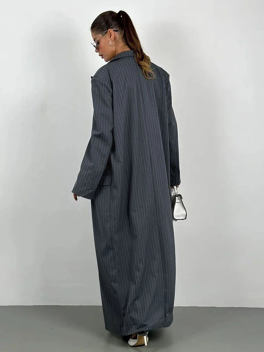 Ashore_Shop_Stripe_Women_s_Two_Pieces_Set_2025_Trendy_Floor_Length_Blazer_With-1_High_Waist_Mini_Skirt_Set