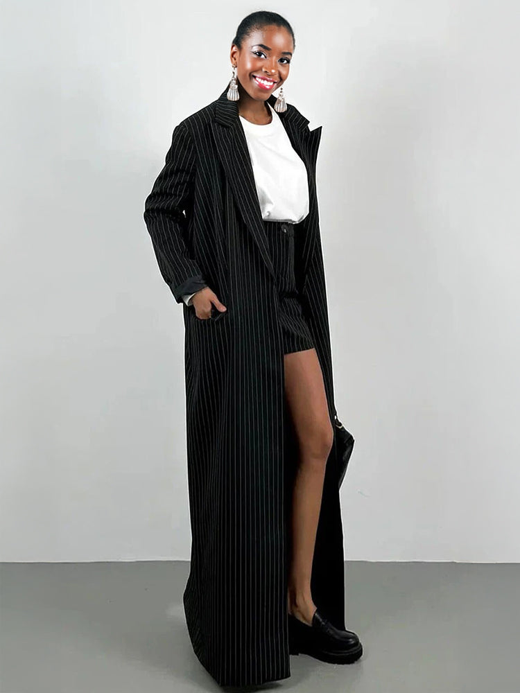 Ashore_Shop_Stripe_Women_s_Two_Pieces_Set_2025_Trendy_Floor_Length_Blazer_With_High_Waist_Mini_Skirt_Set