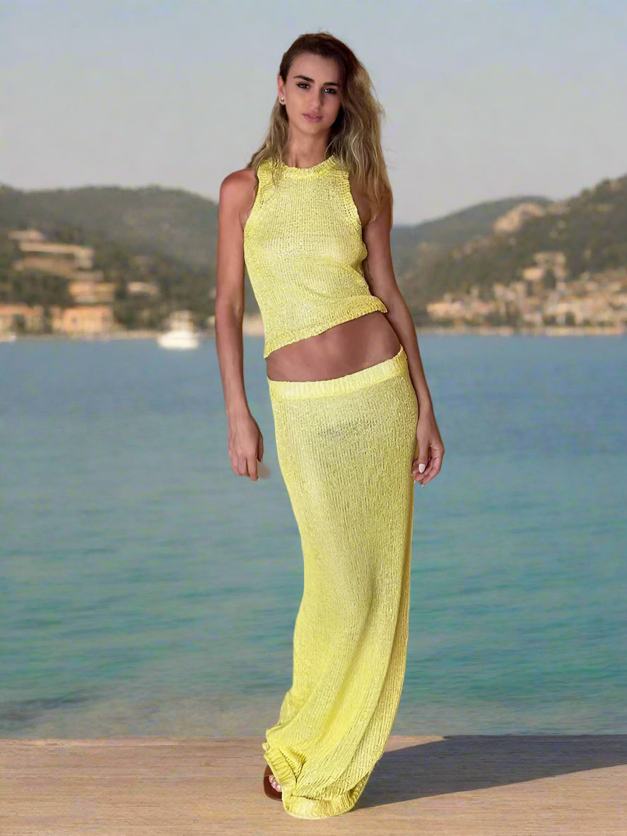Ashore_Shop_Summer_Beach_Coverup_Transparency_Shiny_tank_top_and_maxi_skirt_knitted_mesh_Sets-1-3-4