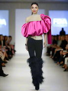 Ashore_Shop_Women_Designer_Stylish_Stand_Out_Black_White_Blue_Tassel_Boots