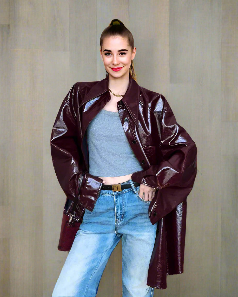Ashore_Shop_Women_Wine_Red_Leather_Coat-3