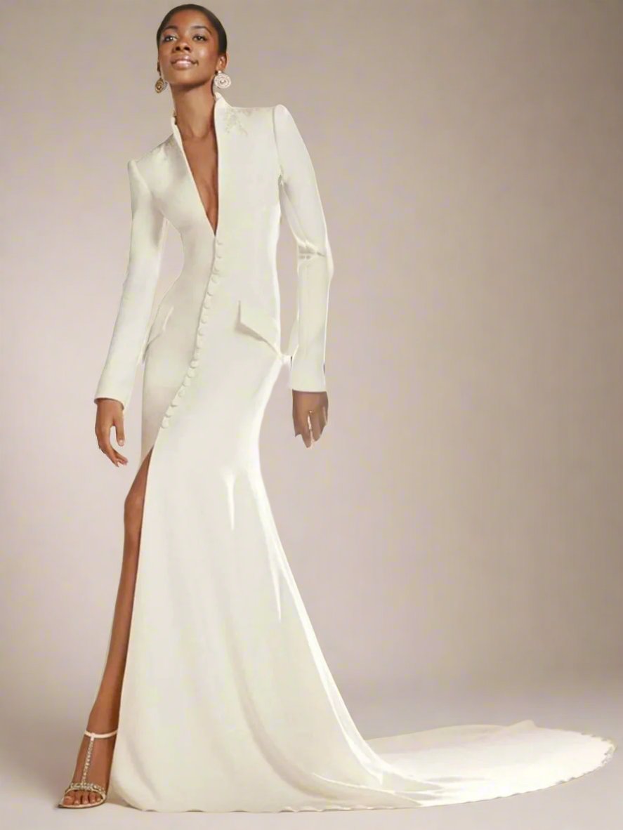 Ashore_Shop_Women_s_Classic_One-Piece_Blazer_Floor-Length_Dress_-_Elegant_Formal_Tuxedo_Party_Dress_Custom_Made-2