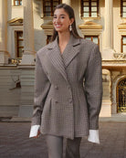 Ashore_Shop_women_s_checker_plaid_long_suit_blazer