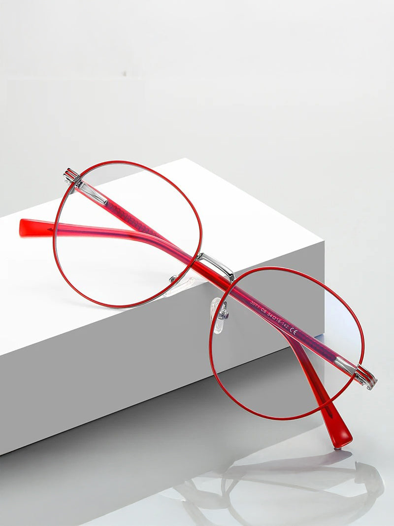 Ashore Vision Center Round Frame Fashionable Women's Reading Eyeglasses