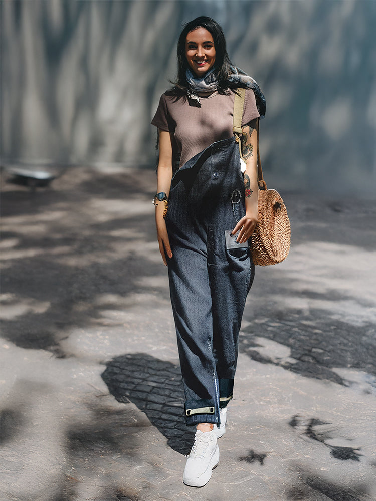 Ashore_Washed_Denim_Fishmen_Style_Overalls_Casual_Wide_Leg_Loose_Long_Pants_with_tight_bottom