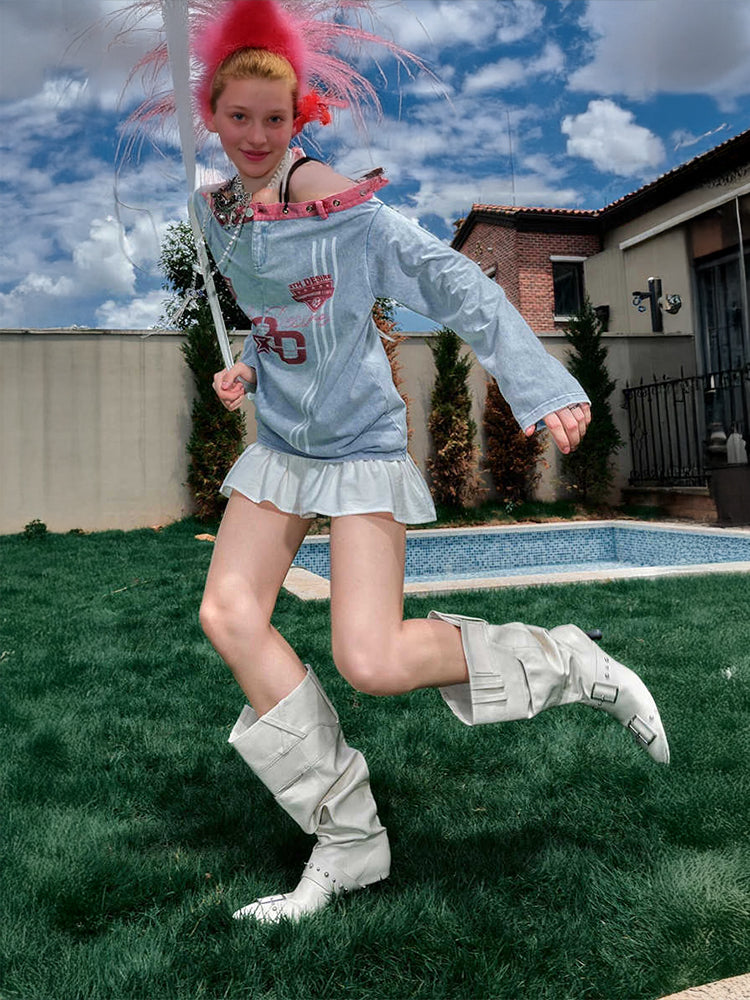 Ashore_Western_Shop_Trendy_Wide_Leg_Western_Cowgirl_Boots_with_Distinctive_Buckle