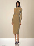 Ashore_shop_Winter_Long_Sleeve_Knitted_Dress_for_Women_with_decorating_buttons-khaki