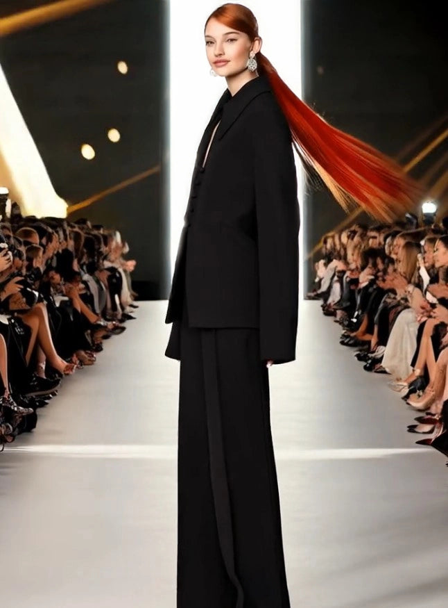 Ashore_two_piece_Black_Lightweight_Women_s_Shirt_Suit_SeTS-2