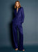 Women 2 Pieces Elegant Women's Suits Woman Loose-fit-shiny-pant-suits