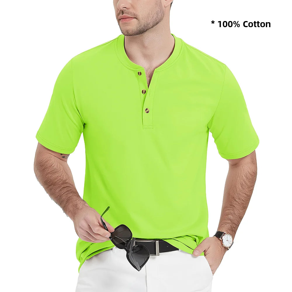 Ashoreshop-100%-Cotton-Henley-T-shirts-Mens-Casual-Henry-Collar-Short-Sleeve-T-Shirts-Summer-Tee-17