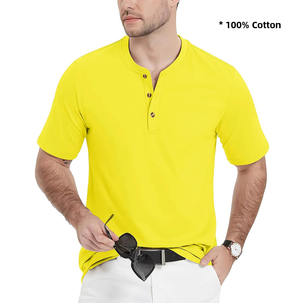 Ashoreshop-100%-Cotton-Henley-T-shirts-Mens-Casual-Henry-Collar-Short-Sleeve-T-Shirts-Summer-Tee-11