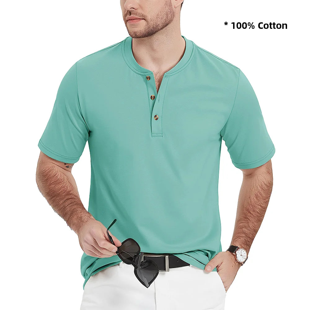 Ashoreshop-100%-Cotton-Henley-T-shirts-Mens-Casual-Henry-Collar-Short-Sleeve-T-Shirts-Summer-Tee-13
