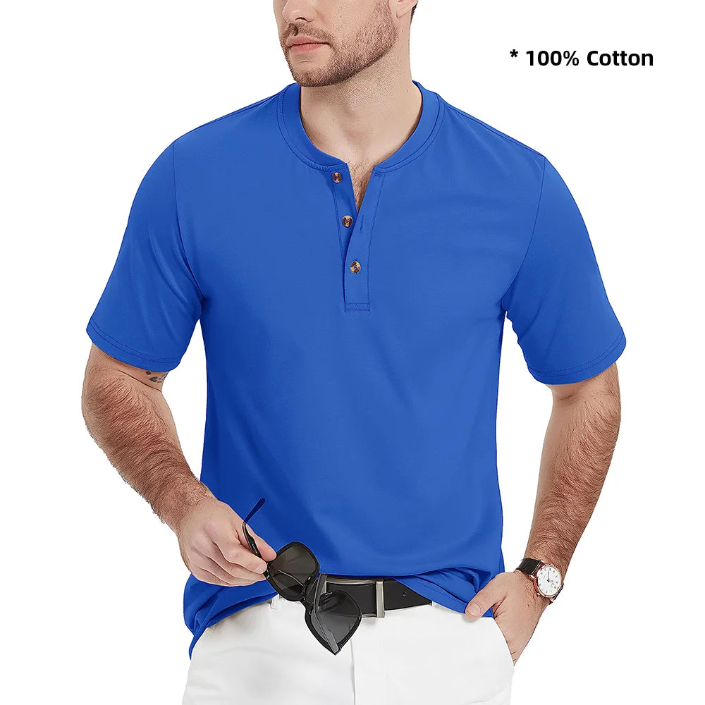 Ashoreshop-100%-Cotton-Henley-T-shirts-Mens-Casual-Henry-Collar-Short-Sleeve-T-Shirts-Summer-Tee-18