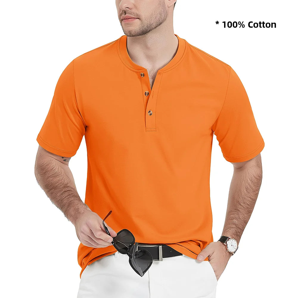 Ashoreshop-100%-Cotton-Henley-T-shirts-Mens-Casual-Henry-Collar-Short-Sleeve-T-Shirts-Summer-Tee-19