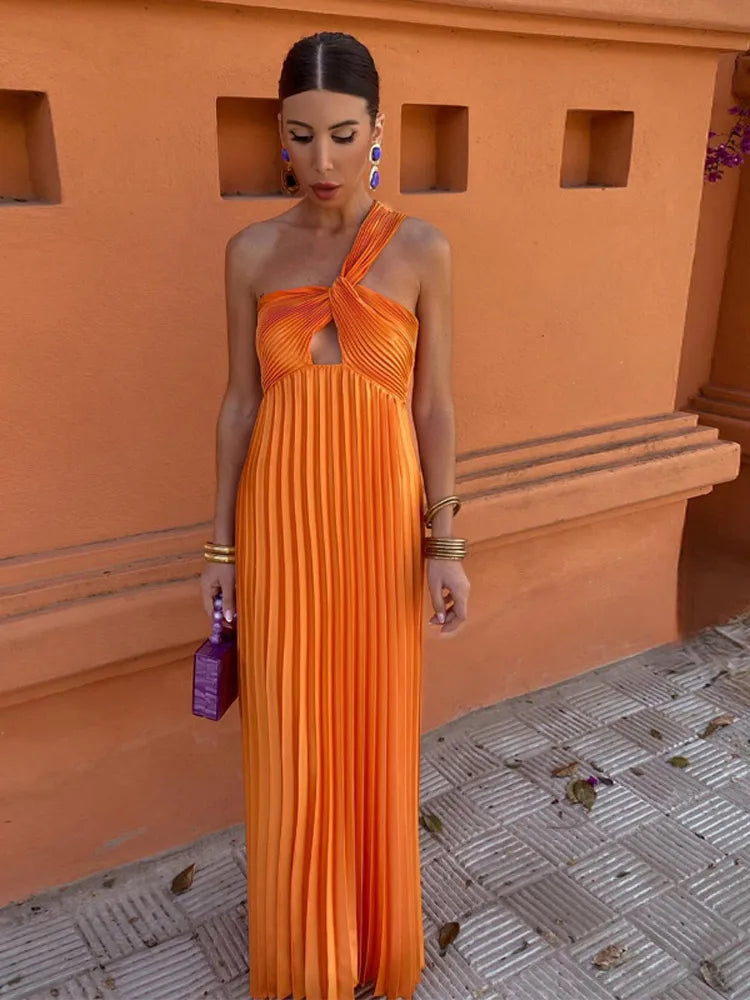 Ashoreshop-2024-Sexy-Backless-Pleated-Solid-Long-Dress-For-Women-orange
