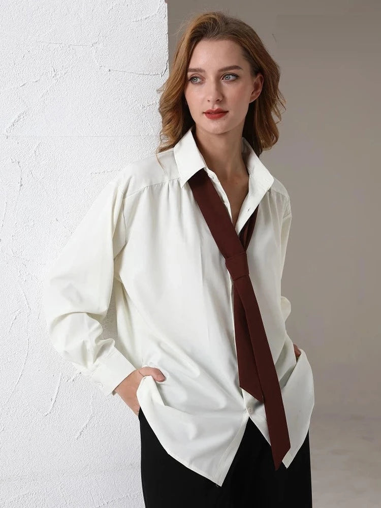 Ashoreshop-2024-Spring-Minimalist-Long-Sleeve-Button-Up-Shirt-Women