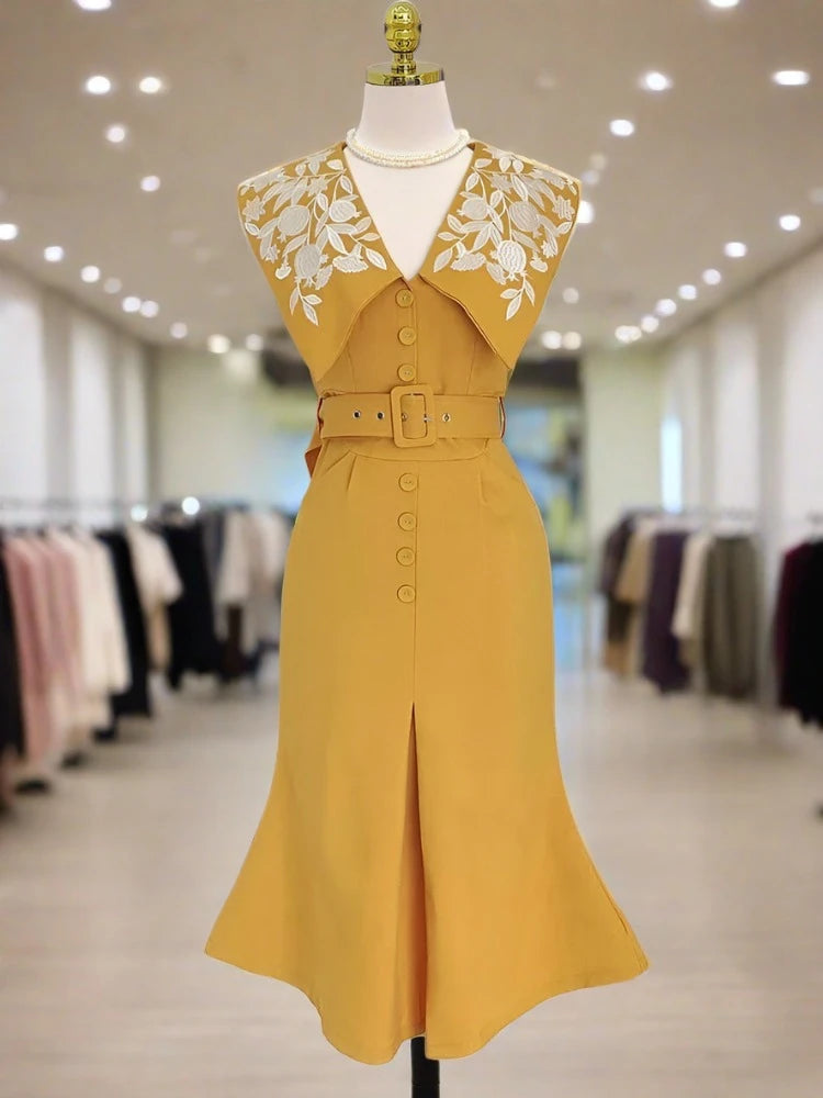 Ashoreshop-Embroidery-Collar-Belt-Vintage-Dresses-For-Women-Elegant-Sleeveless-Party-Dress-2024-2