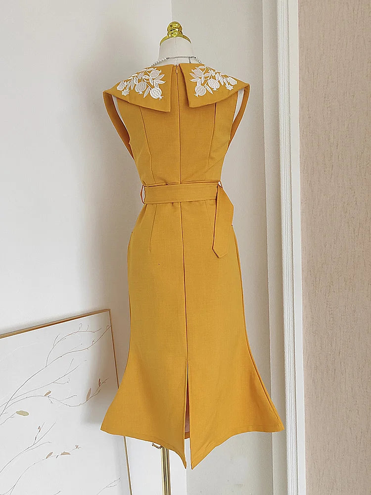 Ashoreshop-Embroidery-Collar-Belt-Vintage-Dresses-For-Women-Elegant-Sleeveless-Party-Dress-2024-3