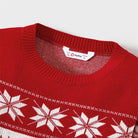 Ashoreshop-Family Christmas Sweater Matching Deer and Snowflake Long-sleeve Knitted Sweater-5