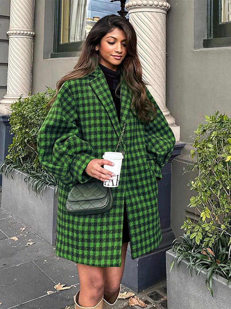 Ashoreshop-Green-Plaid-Lantern-Sleeve-Lapel-Woolen-Coat-Autumn-Winter-coats