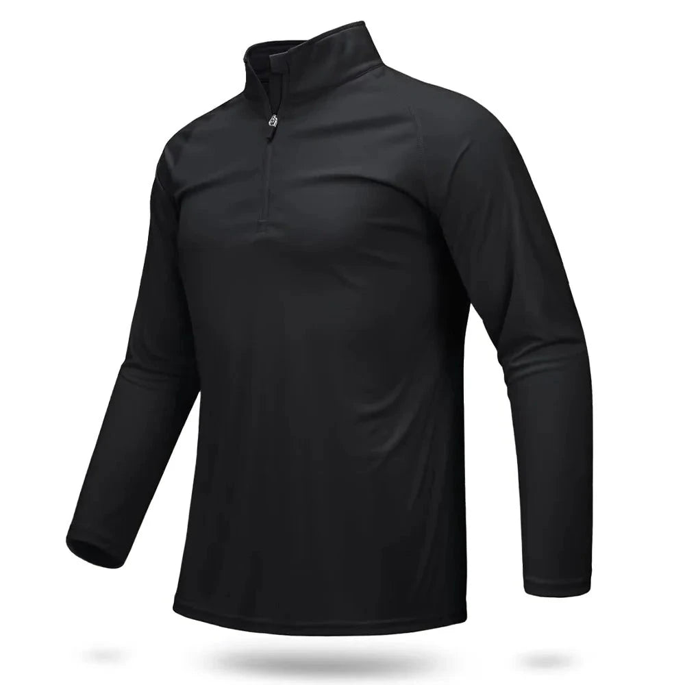 Ashoreshop-Mens-Long-Sleeve-TeeUPF-50-T-shirts-Men-s-1-4-Zip-UV-Protection-