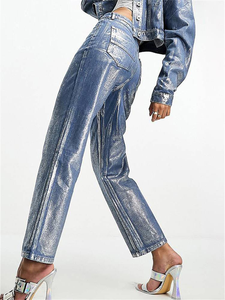 Ashoreshop-Metallic-denim-pants-Fall-Fashion-Vintage-Golden-Gilding-Baggy-Y2k-Denim-Pants-1