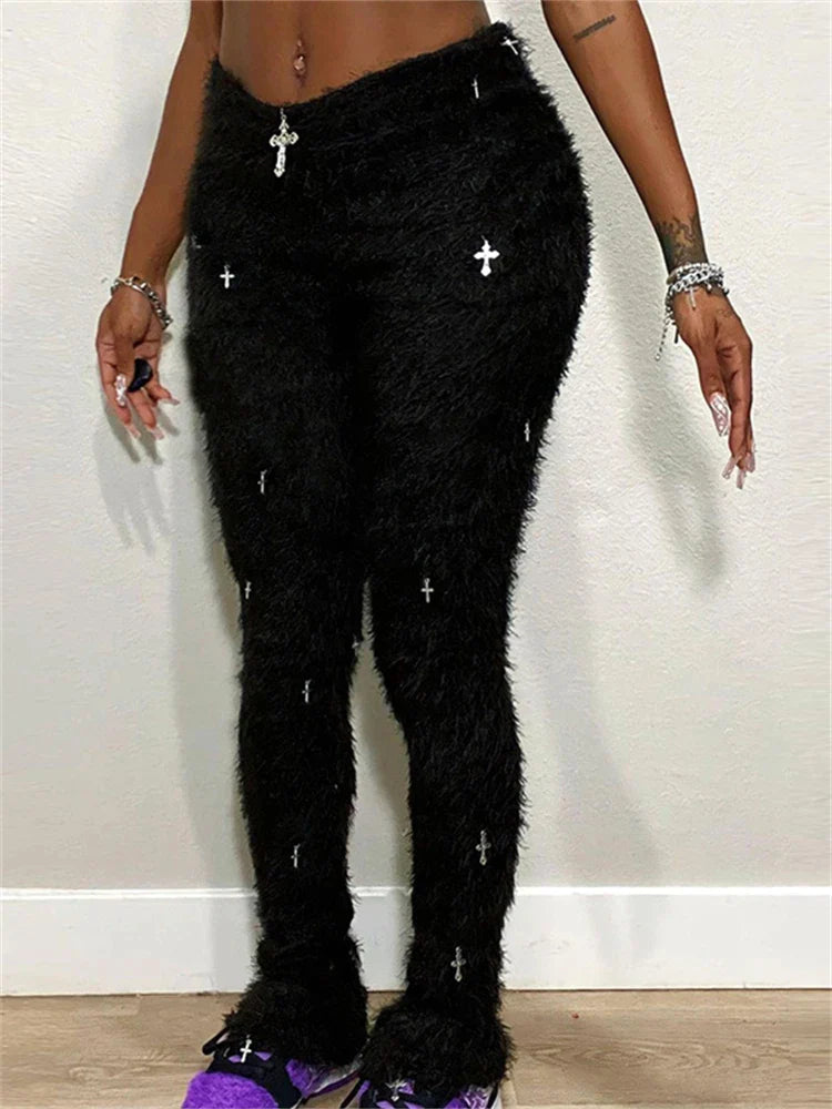 Ashoreshop-Women-fur-legging-2023-Mohair-Trousers17