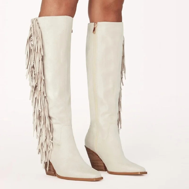Ashoreshop-cowgirl-white-tassle-boots-Cowboy-Boots-For-Women-Western-Cowgirl-Side-Zip-White-Knee-High-Shoes-0