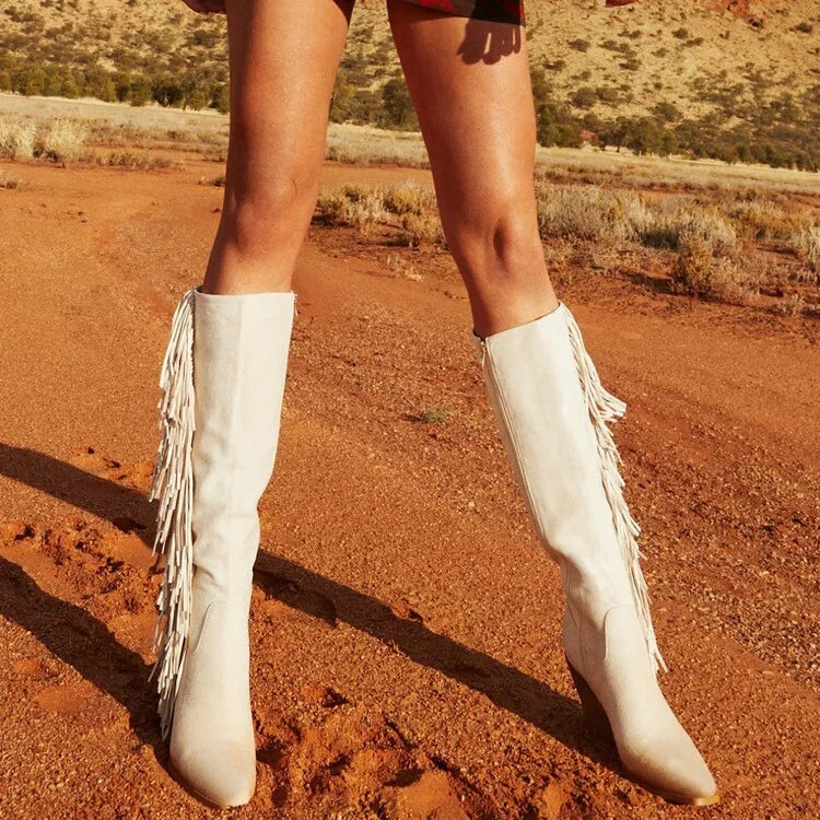 Ashoreshop-cowgirl-white-tassle-boots-Cowboy-Boots-For-Women-Western-Cowgirl-Side-Zip-White-Knee-High-Shoes-1