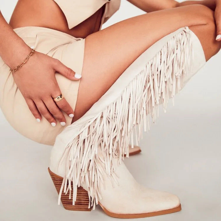 Ashoreshop-cowgirl-white-tassle-boots-Cowboy-Boots-For-Women-Western-Cowgirl-Side-Zip-White-Knee-High-Shoes-2