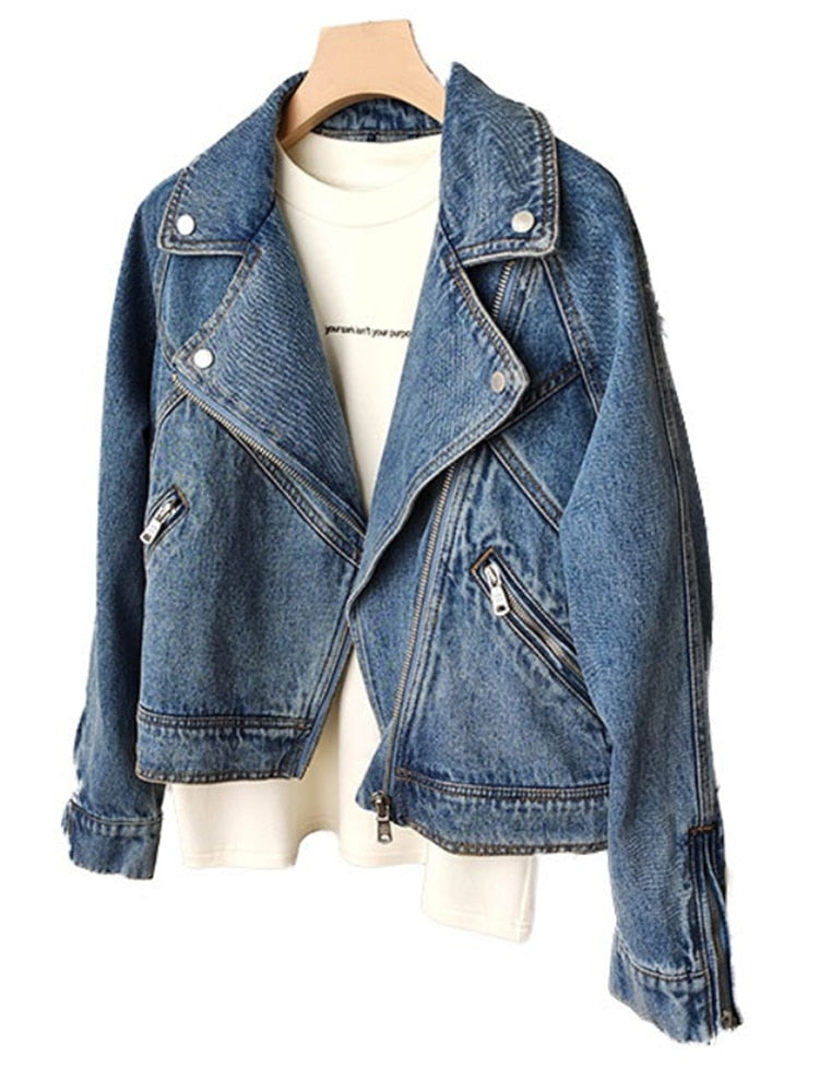 Autumn-Winter-Vintage-Lady-Motorcycle-Denim-Casual-Women-Lapel-Zipper-Short-Denim-Jacket