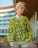 Ashore®  coastal style Designer Green Leaves Jacquard Sweater
