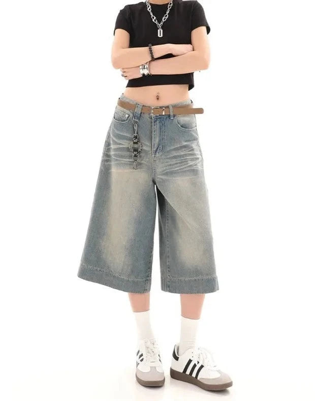 Vintage Baggy Jorts Jeans Wide Leg Harajuku Shorts Denim Vintage Baggy Jorts Jeans Wide Leg Harajuku Shorts Denim