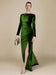 Ashore Shop Velvet Boat Neck Long Sleeve Evening Dress