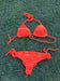 Luxury Vibrant Orange Crochet Bikini Set Ashore Brand