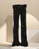 Luxury Comfort Black Mohair Fur Leggings Pants with Cross Diamond Charms For Women 2025 (Pant Only)