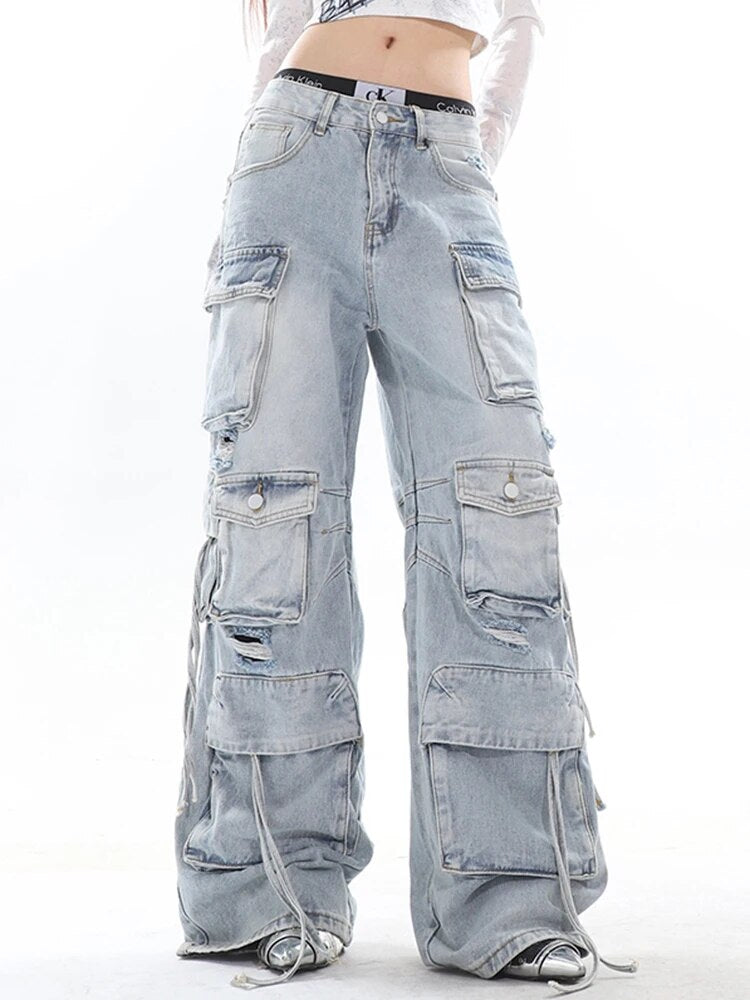Innovative_Women_s_Jeans_Wash_Vintage_Straight_Denim_Cargo_Pants_Autumn_2023_New-1-5