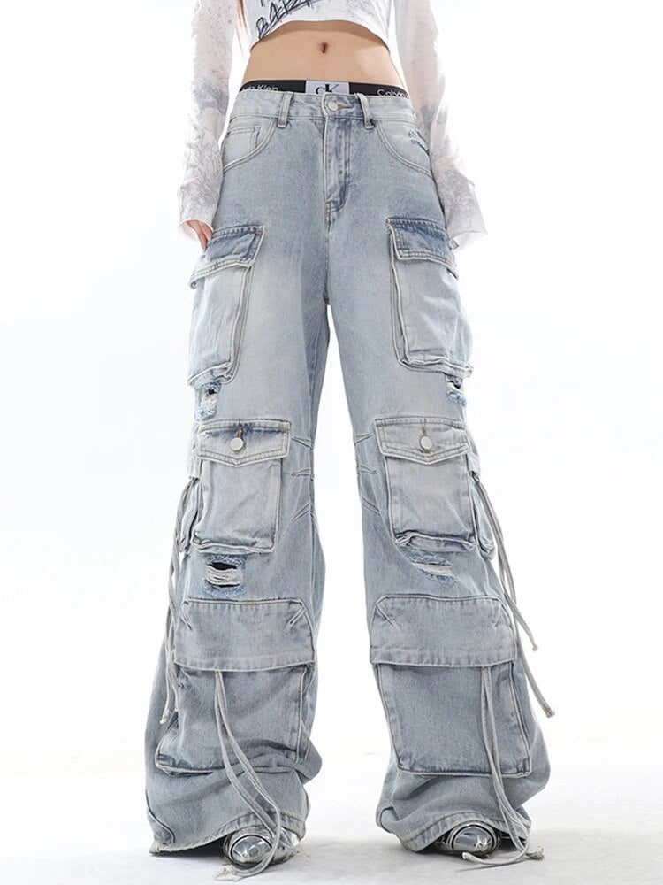 Innovative_Women_s_Jeans_Wash_Vintage_Straight_Denim_Cargo_Pants_Autumn_2023_New-1-2